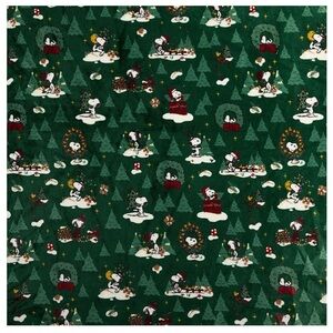 🆕Peanuts Snoopy Christmas Plush Throw Blanket Oversized Green Holiday